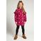 LOOXS little sweatjurk met ruches en hartjes - donkerrood