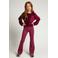 LOOXS little fluwelen rechtvallende sweater - donkerrood