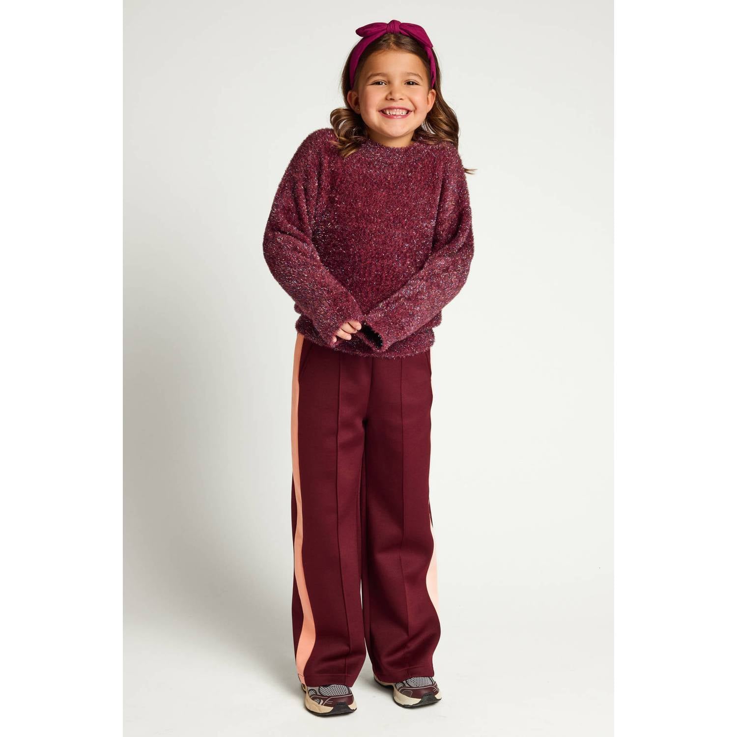 LOOXS little relaxed fit sweatpant donkerrood