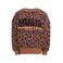 LOOXS little rechtvallende sweater met hartjes - bruin