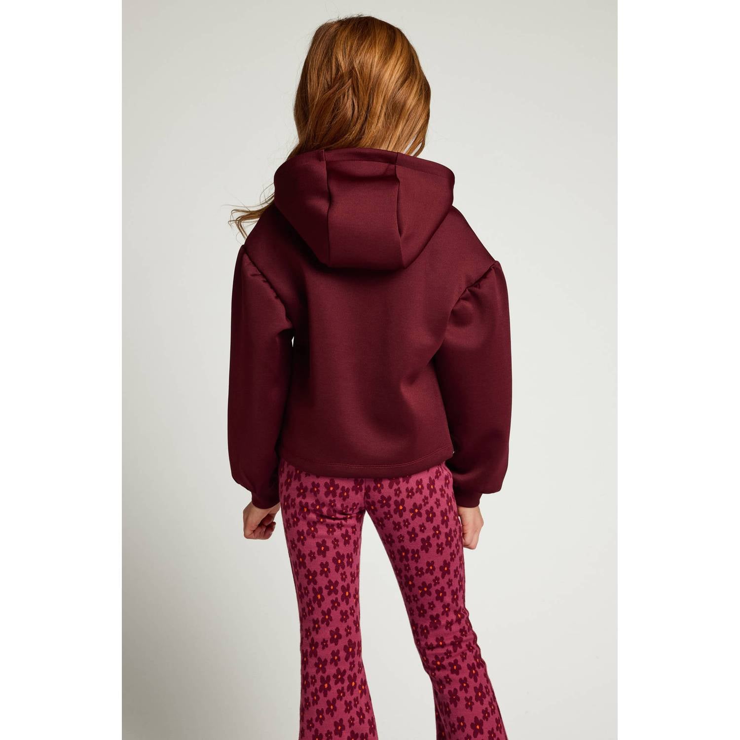 LOOXS little boxy hoodie donkerrood