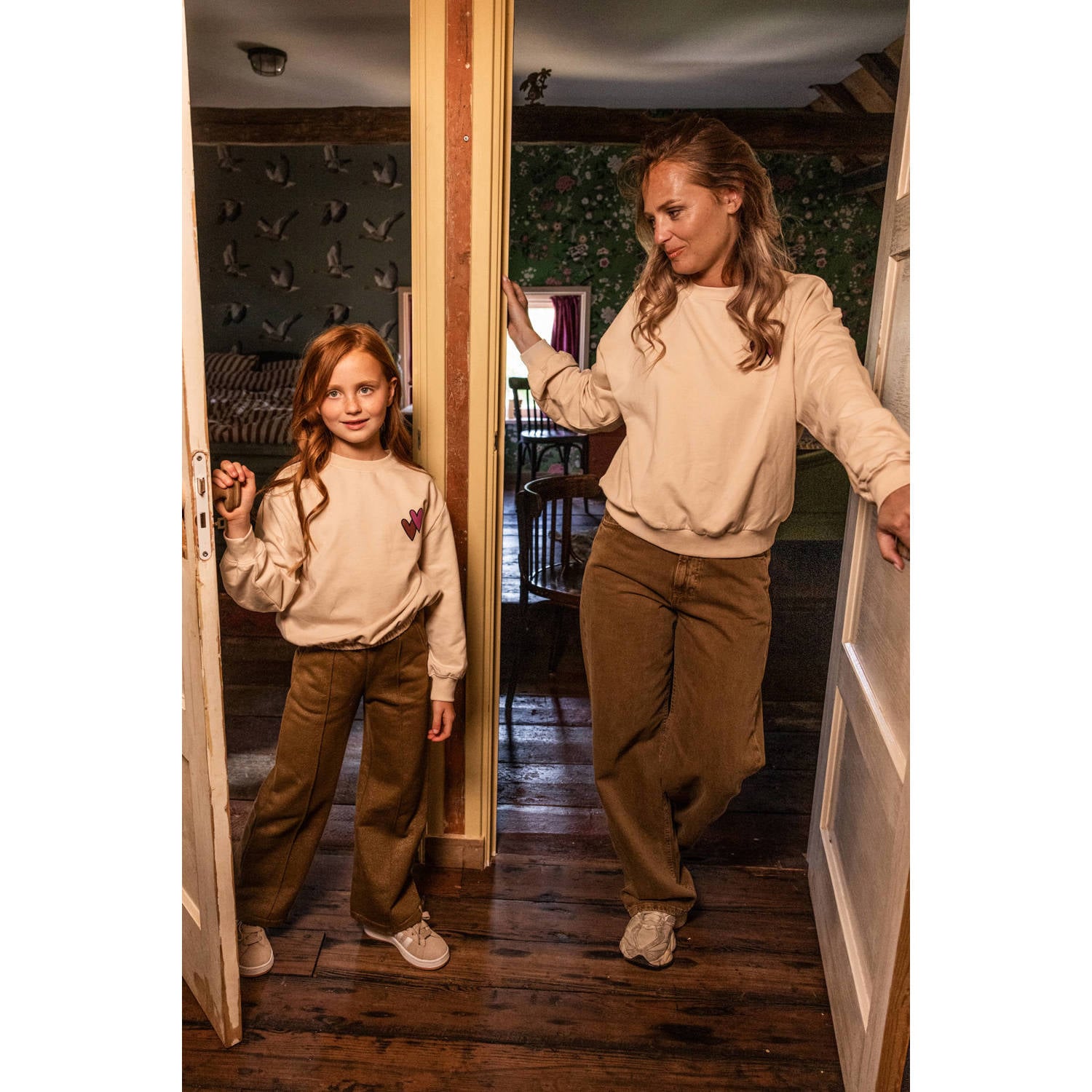 LOOXS little boxy sweater met backprint ecru