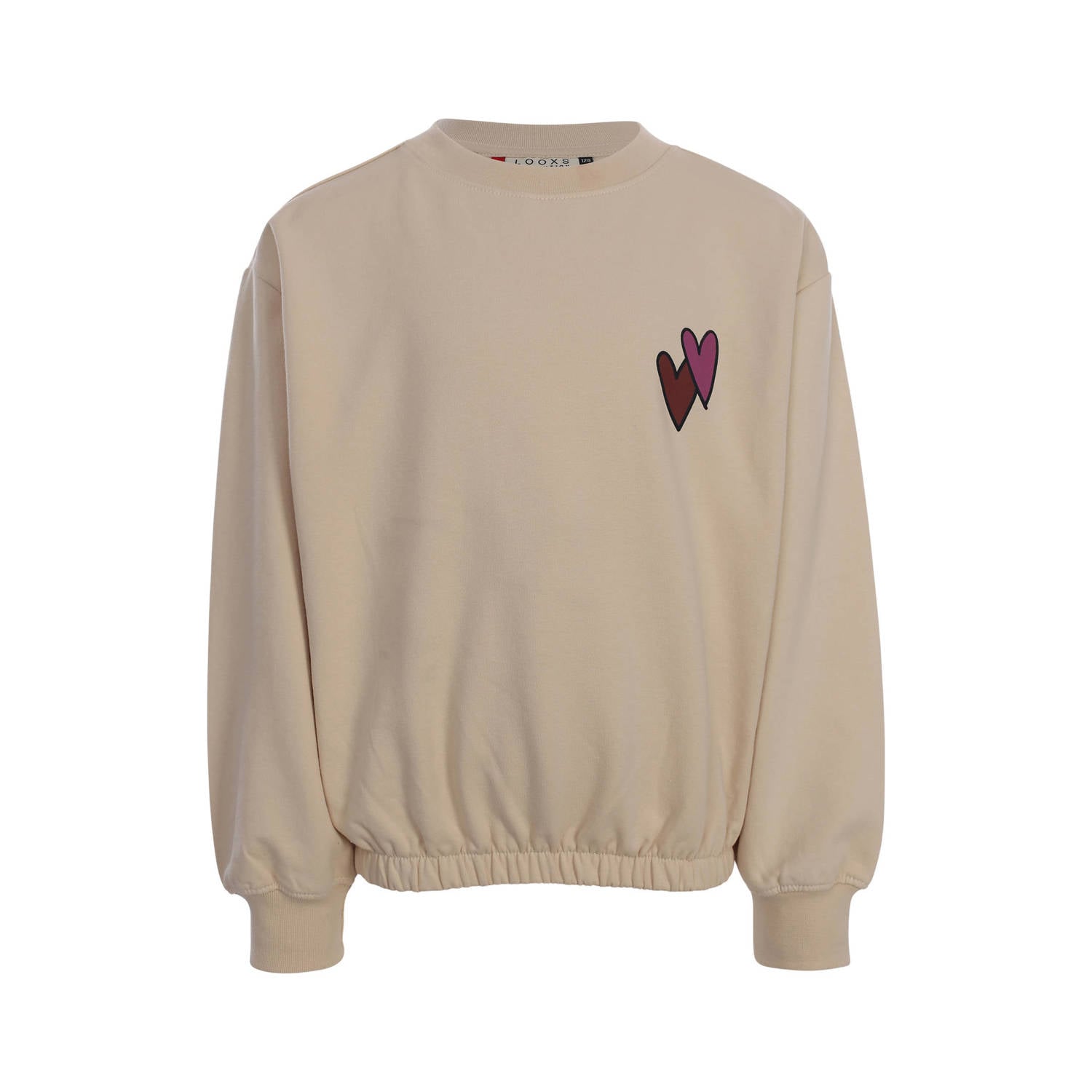 LOOXS little boxy sweater met backprint ecru