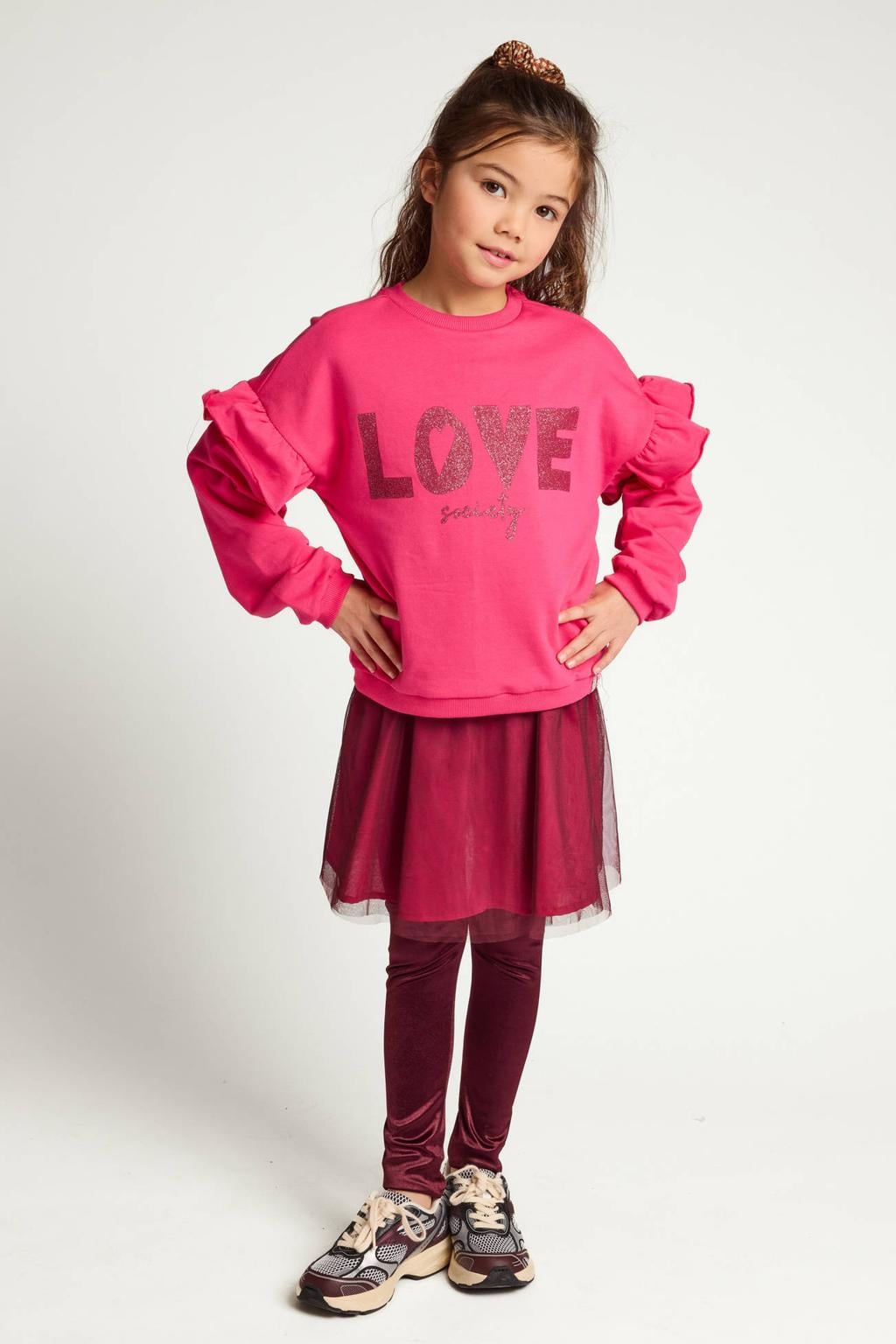 LOOXS little skinny legging - donkerrood