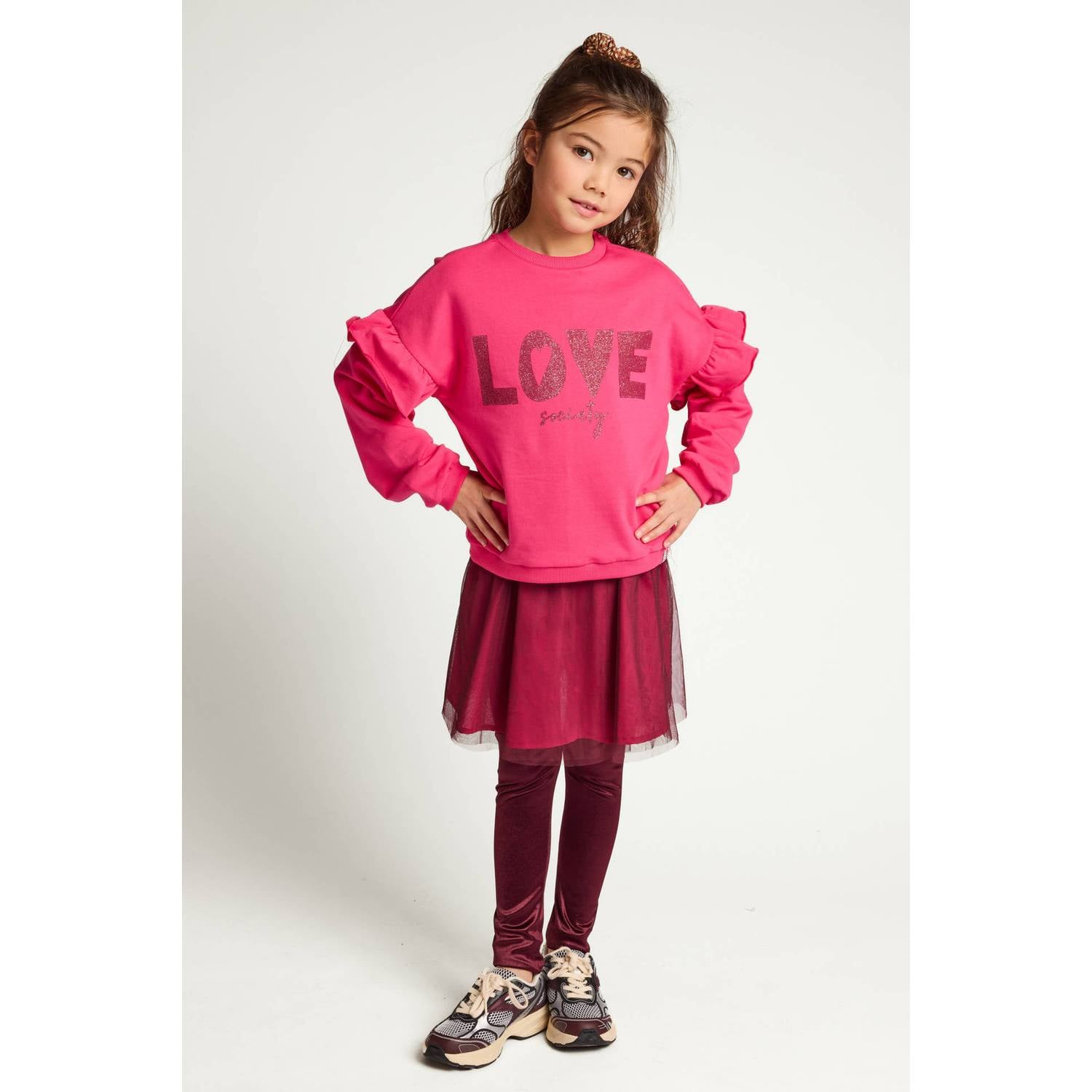 LOOXS little skinny legging donkerrood