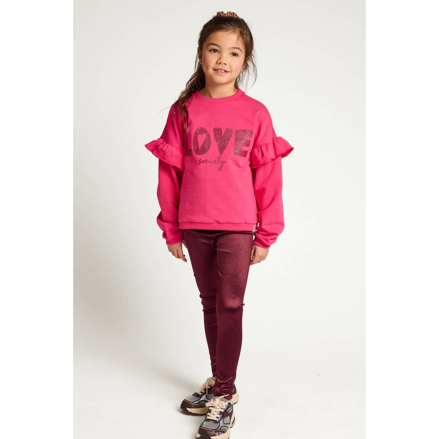 LOOXS little skinny legging donkerrood