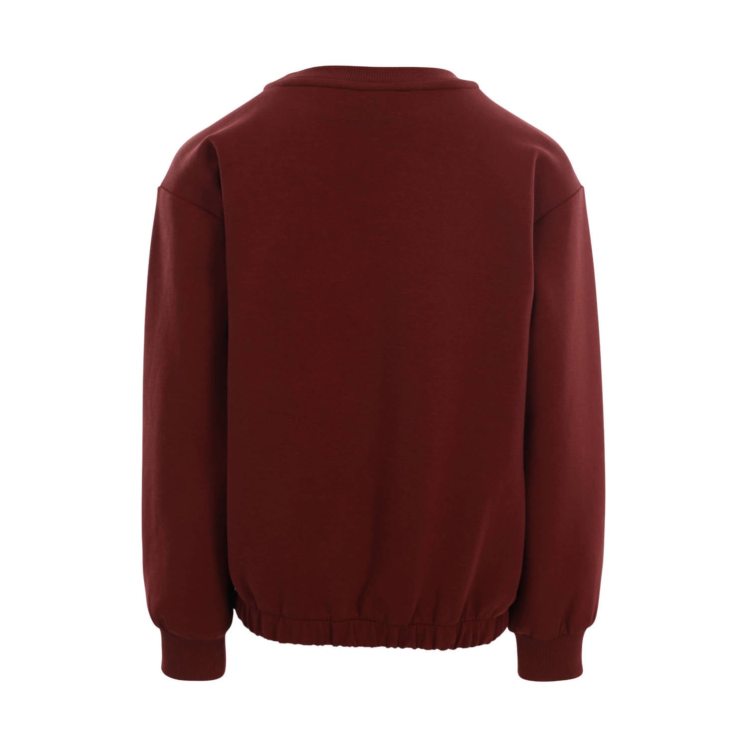 LOOXS little rechtvallende sweater met tekstprint bruin