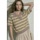 HYPEDROP gestreepte top gebreid taupe