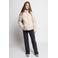 LOOXS 10sixteen gestreepte quilted winterjas - ecru