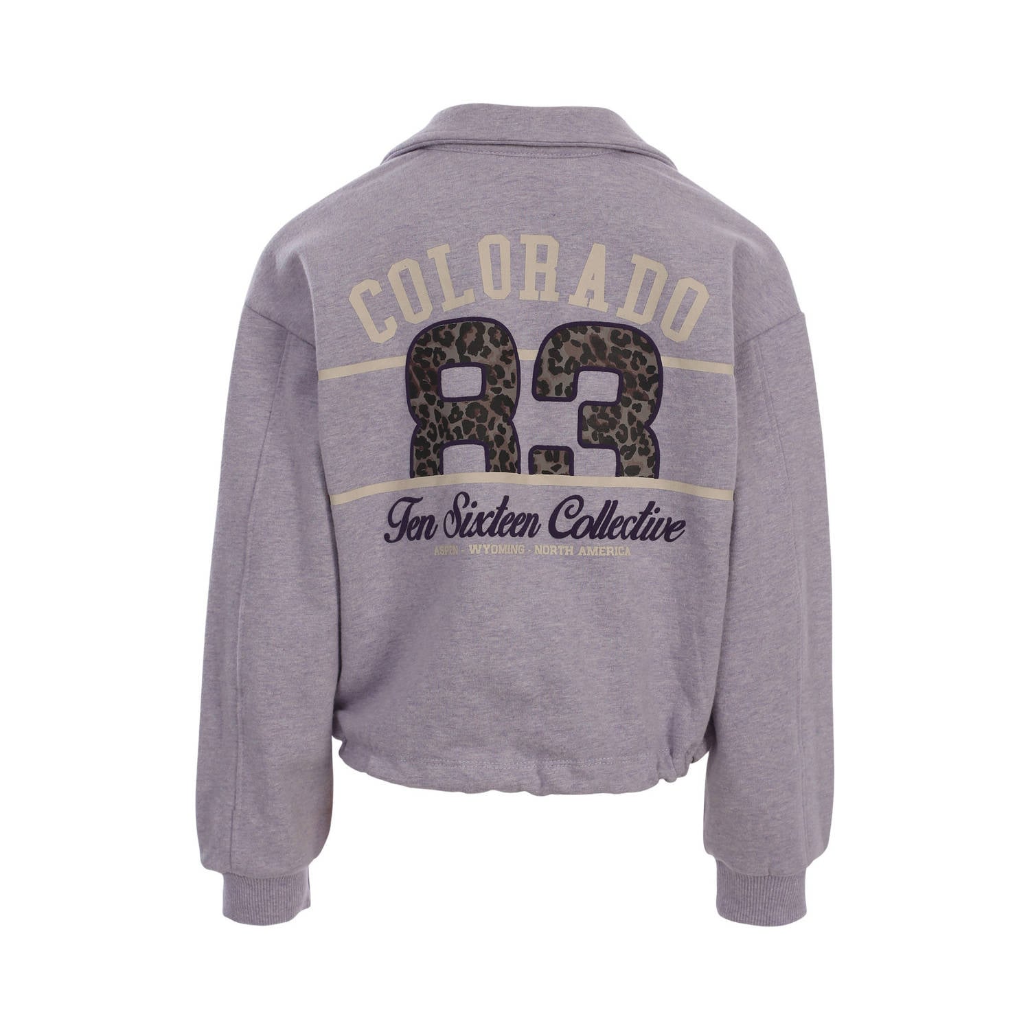 LOOXS 10sixteen boxy sweater met backprint lila