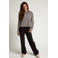 LOOXS 10sixteen rechtvallende gestreepte longsleeve met glitters en backprint - antraciet