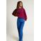 LOOXS 10sixteen rechtvallende sweater met backprint - donkerrood