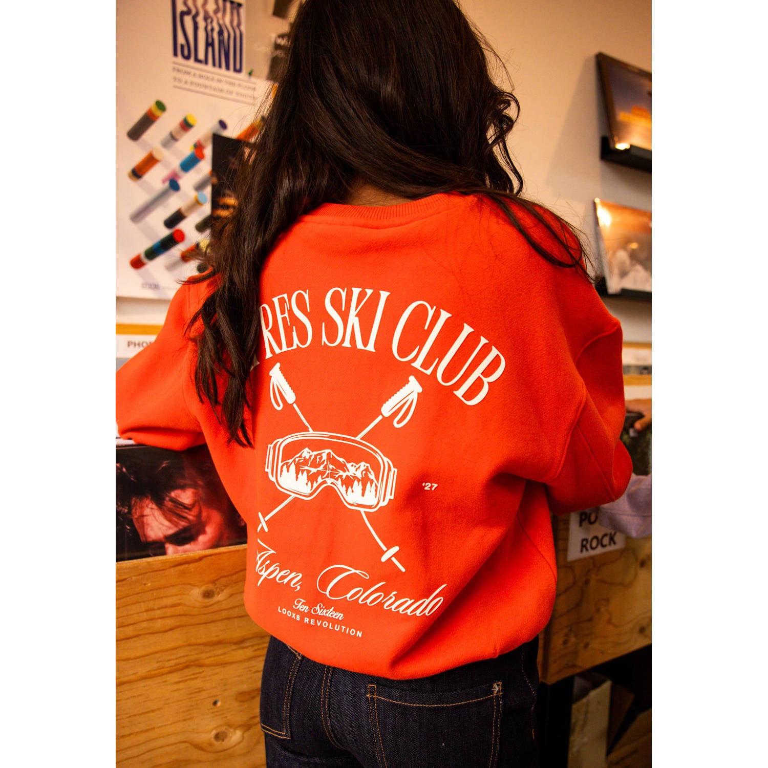 LOOXS 10sixteen rechtvallende sweater met backprint rood