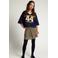 LOOXS 10sixteen mini strokenrok met peplum en print - lichtgeel