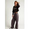 LOOXS 10sixteen relaxed fit gestreepte sweatpant met panterprint - antraciet