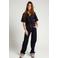 LOOXS 10sixteen denim boxy blousetop - donkerblauw
