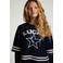 LOOXS 10sixteen rechtvallende longsleeve met sterren en pailletten - donkerblauw