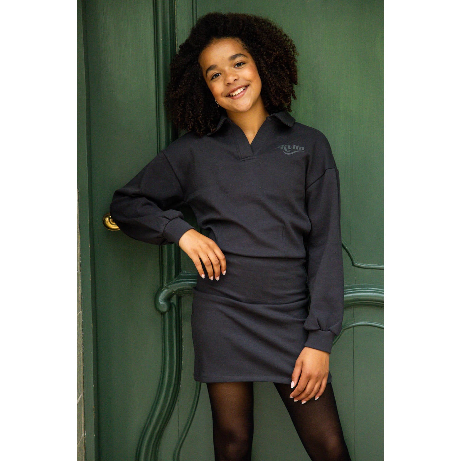LOOXS 10sixteen sweatjurk antraciet