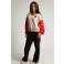 LOOXS 10sixteen rechtvallende gestreepte sweater met backprint - ecru