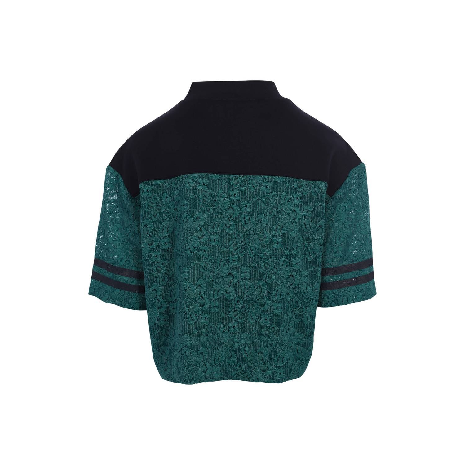 LOOXS 10sixteen kanten rechtvallend T-shirt met tekst groen