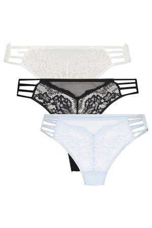 string Briar (set van 3) lichtblauw/wit/zwart