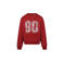 No Way Monday rechtvallende sweater met print - rood