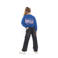 No Way Monday boxy sweater met backprint - blauw