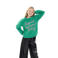 No Way Monday rechtvallende sweater met borduursels - groen