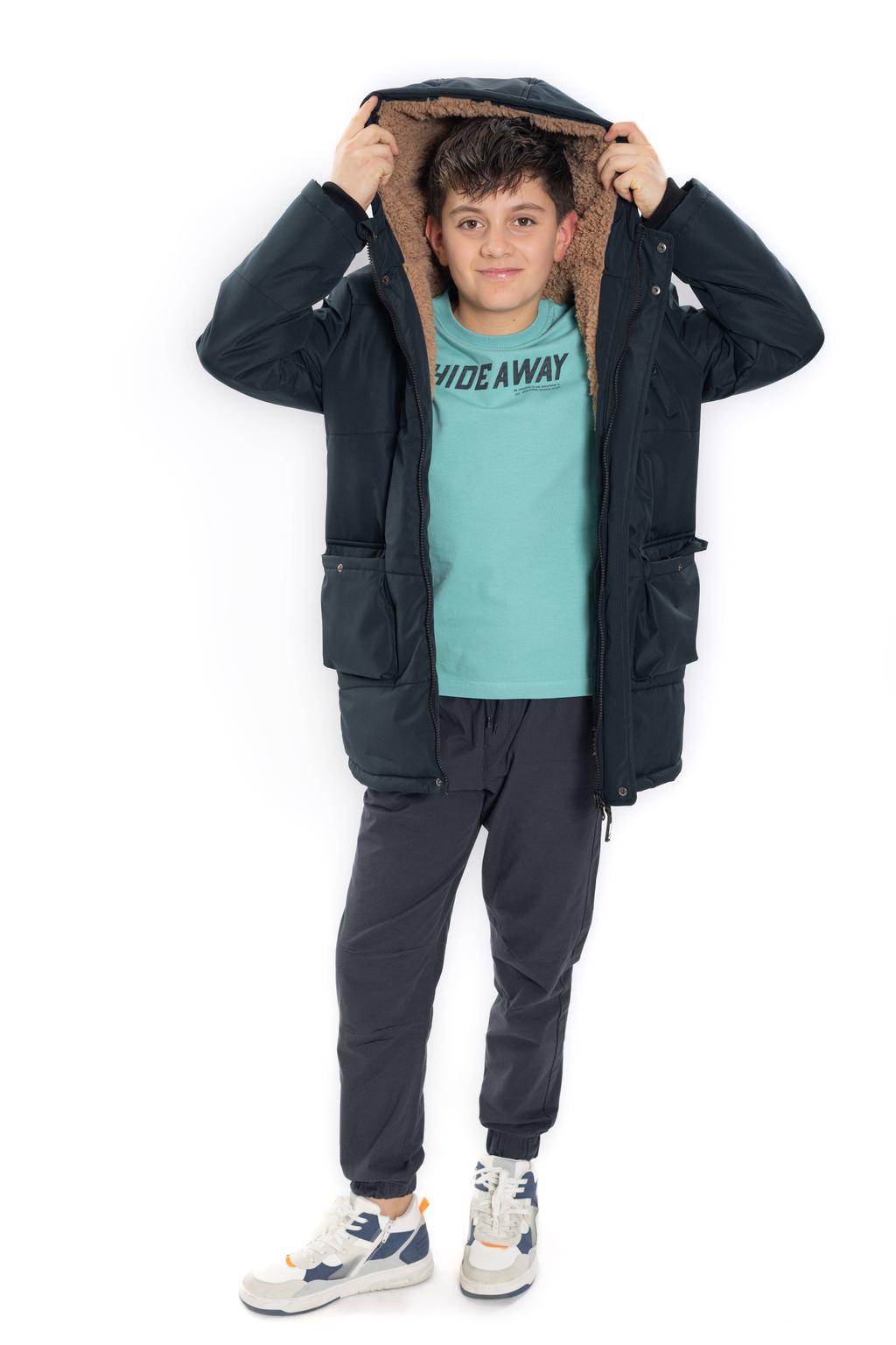 No Way Monday winterparka - donkergrijs