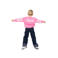 No Way Monday rechtvallende sweater met backprint en tekst - roze