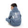 No Way Monday rechtvallende hoodie met backprint - blauw