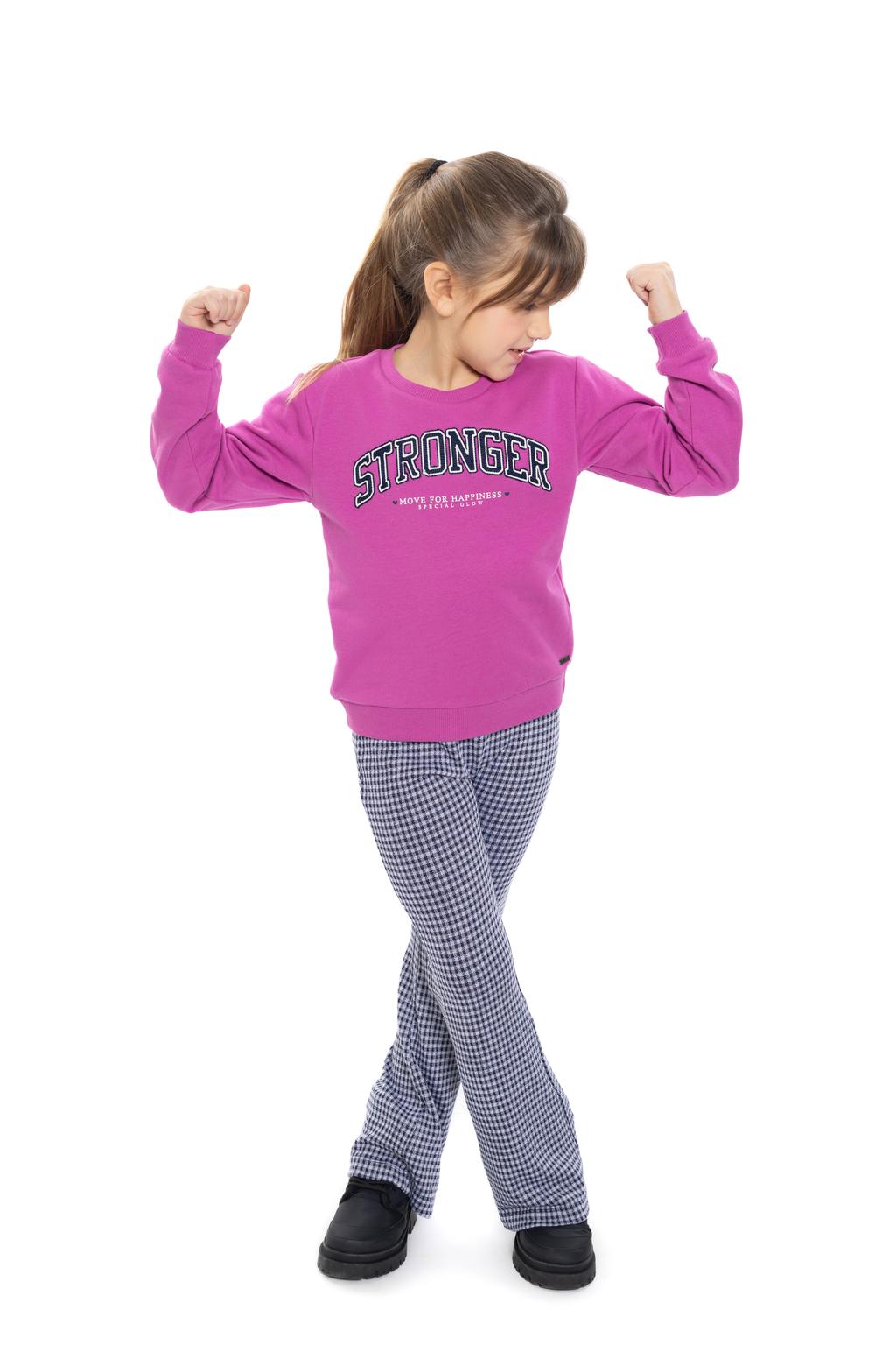 No Way Monday rechtvallende sweater met tekst - paars