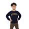 No Way Monday oversized sweater met tekst - donkerblauw