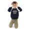 No Way Monday oversized sweater met tekst - blauw
