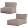 WOOOD WOOOD Velora Tuin Ligbed & Loungestoel - Polyester - Zand - Set van 2