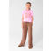 Shoeby wide leg high waist casual broek bruin