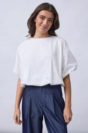 blousetop broderie wit