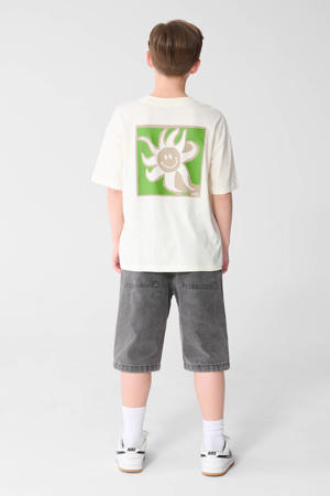 T-shirt met backprint ecru