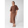 Shoeby midi jurk bruin
