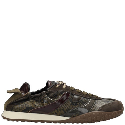 Mexx Verona Tatou sneakers met dierenprint donkergroen