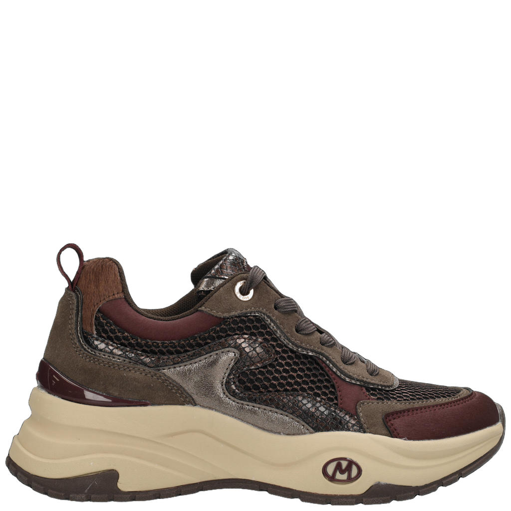 Mexx Palma Ora chunky imitatieleren sneakers - bordeaux