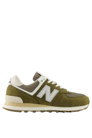 574 suède sneakers olijfgroen