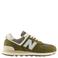 New Balance 574 suède sneakers olijfgroen