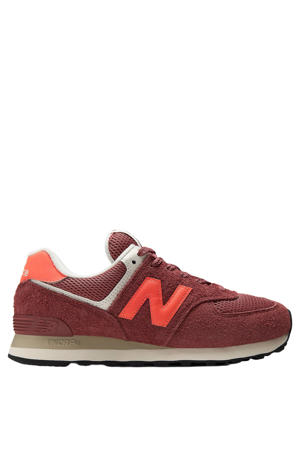 574 suède sneakers donkerrood