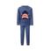 Charlie Choe pyjama met borduursels en print - blauw