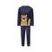 Charlie Choe pyjama met borduursels en print - blauw
