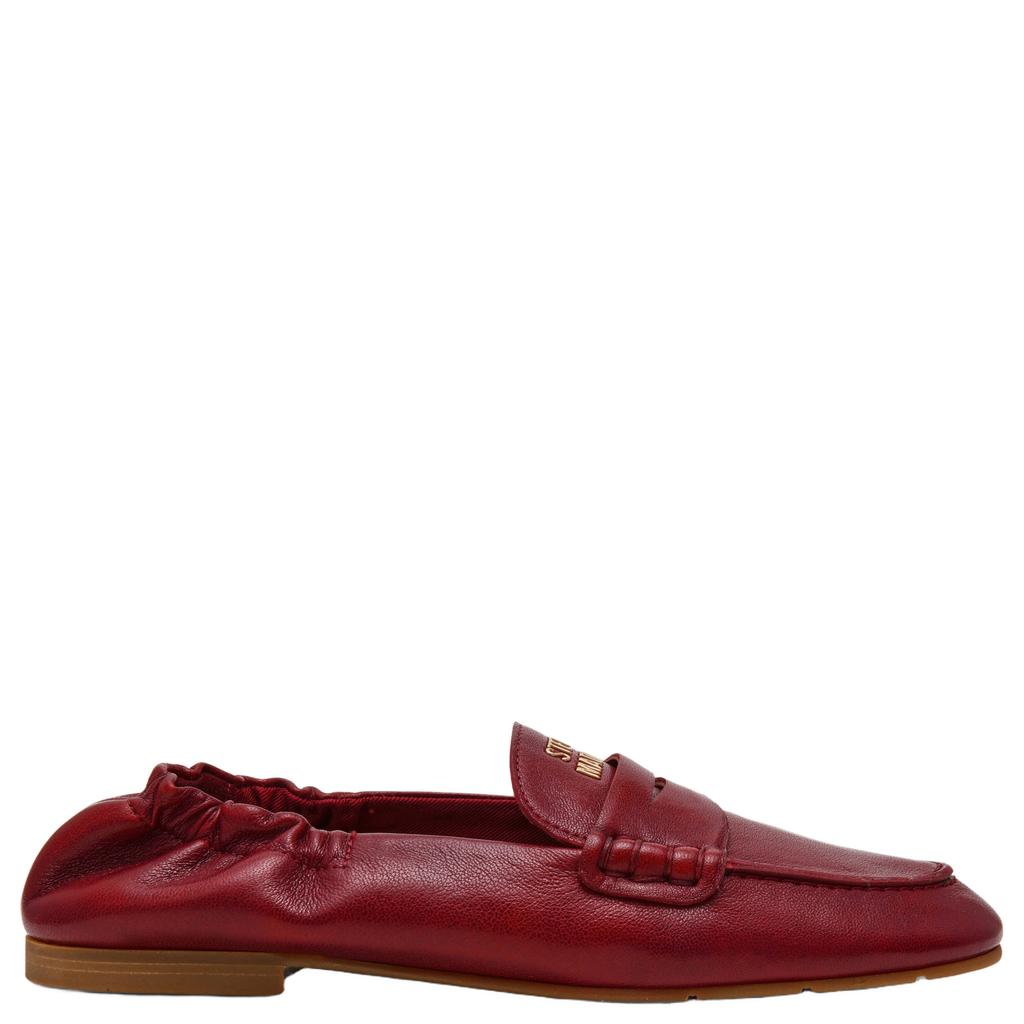 Bordeaux dames Steve Madden Newbury leren loafers -