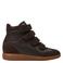 Steve Madden suède sneakers met sleehak - donkerbruin