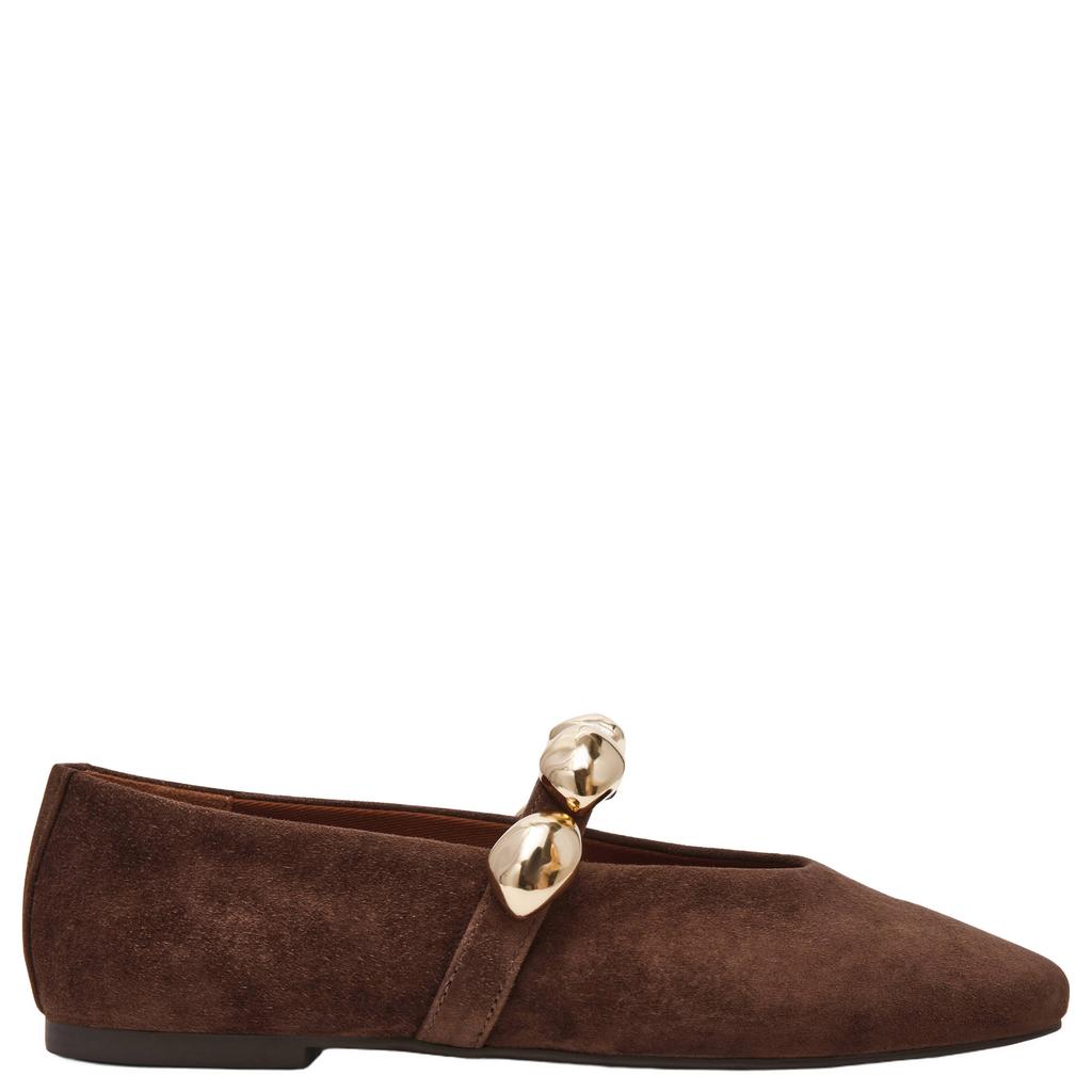 Bruine dames Steve Madden Poppin suède ballerina's -