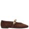 Steve Madden Poppin suède ballerina's - bruin